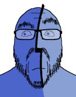 blue blue_skin closed_mouth finder_(mac_os) glasses mac_os neutral operating_system soyjak stubble variant:flartson // 410x524 // 10.3KB