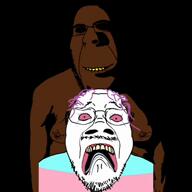 2soyjaks bbc black_skin bloodshot_eyes clothes flag:transgender_pride_flag glasses naked nigger niggerrapestranny.webm nose open_mouth purple_hair red_eyes sex stubble subvariant:hornyson tranny transgender_flag troon troonella variant:bernd variant:cobson // 480x480, 37.6s // 6.9MB