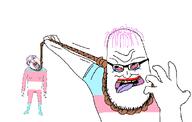 2soyjaks ack black_glasses bloodshot_eyes clitty clitty_leakage crying evil eyeglasses eyes full_body full_head hand hanging hanging_troon lipstick mouth neovagina nose open_eyes open_mouth purple_hair purple_tongue red_lips rope smile stubble syndrome_(the_incredibles) tear teeth teeth_showing the_incredibles tongue tongue_out tranny trans transgender_flag troon troonella variant:bernd variant:syndromejak white_skin yellow_teeth // 1444x919 // 73.7KB