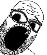 open_mouth soyjak stubble subvariant:tismjak variant:its_out_get_in_here // 500x590 // 142.3KB