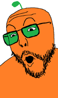 bald beard froot glasses open_mouth orange_skin soyjak stubble suprised variant:ice_nine_jaks variant:unknown white_background // 498x842 // 18.3KB