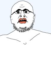 benito_mussolini big_eyes ear glasses lips oh_my_god_she_is_so_attractive open_mouth soyjak stubble surprised variant:benitojak white_background // 524x585 // 22.7KB