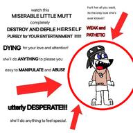 arrow autism circle clothes dog ear furry glasses hair hat soy soyjak soylent soylent_(cacao) teeth text tongue variant:soytan // 680x680 // 212.9KB