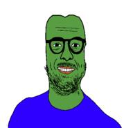 frog glasses green_skin pepe smile soyjak stubble variant:microplasticsjak // 464x446 // 25.8KB