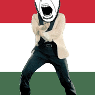angry animated country dance flag flag:hungary full_body gangnam_style glasses hungary irl open_mouth soyjak stubble variant:cobson // 300x460 // 502.4KB
