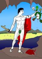 angry arm art artist:sectionalism bald black_skin blood bloodshot_eyes blue_hair cave classical_art_parody cloth clothes decapitation flag flag:nazi_germany fnf_pedo foot frog glasses gorgon greek_mythology green_hair green_skin hair hand hat leg lipstick medusa mountain naked nosebleed pepe perseus purple_hair sandal sheep side_profile sky snake sock stalagmite stubble subvariant:feralrage subvariant:jewmutt sword teeth torso tree variant:bernd variant:chudjak variant:feraljak variant:gapejak variant:markiplier_soyjak water // 1595x2224 // 287.3KB