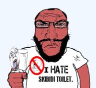 3soyjaks ack angry arm balding beard glasses holding_object open_mouth punisher_face red_skin skibidi_toilet strangling stubble subvariant:science_lover text toilet tongue variant:bernd variant:cobson variant:markiplier_soyjak // 1017x935 // 509.6KB