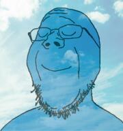 calm glasses mergejak outdoors outside smirk subvariant:wholesome_soyjak variant:gapejak variant:isaac // 533x567 // 340.1KB