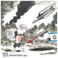 box carlos_latuff closed_mouth flag:israel food_pack gaza glasses hair happy holding_object israel lipstick mustache paintbrush palestine purple_hair rocket ruins smile soyjak stubble target template tranny variant:gapejak // 1280x1280 // 578.8KB