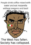 brown_skin closed_mouth flag glasses hair italy lips nose subvariant:pol_face the_west_has_fallen variant:chudjak // 750x1064 // 158.0KB