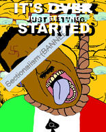ace_of_spades bbc blacked brown_skin dead death flag:italy hanging italy its_just_getting_started janny multiple_soyjaks open_mouth sectionaiism sectionalism soybooru suicide variant:a24_slowburn_soyjak variant:bernd variant:chudjak yellow_skin // 736x914 // 585.7KB