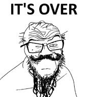 balding beard closed_mouth glasses hair its_over mustache retard soyjak stubble text variant:feraljak // 1024x1111 // 344.2KB