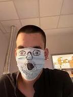 facemask glasses irl open_mouth soyjak stubble variant:two_pointing_soyjaks // 194x259 // 7.2KB