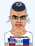 bant_(4chan) blood brown_skin clothes foreskin hat i_heart i_love jidf judaism kippah pol_(4chan) russia star_of_david subvariant:chudjak_front trend:slopjak variant:chudjak z_(russian_symbol) // 701x927 // 234.8KB