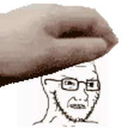 angry animated glasses hand petpet soyjak stubble tiny variant:soyak // 112x112 // 27.6KB