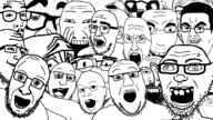 bald collage glasses hair multiple_soyjaks open_mouth soyjak stubble variant:flapjak // 1280x720 // 342.0KB