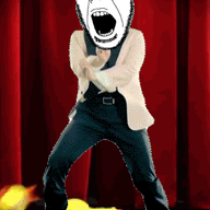 angry animated arm barneyfag boneless_(mlp) clothes dance full_body gangnam_style glasses hand leg my_little_pony open_mouth push_pin rubber_chicken soyjak sticky stubble variant:cobson // 300x460 // 2.3MB