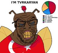 antenna brain brainlet brown_skin clenched_teeth closed_eyes cockroach crying dna dna_test fez flag:turkiye glasses mandible nigger nose_hair retard roach shitskin star_and_crescent stubble turkiye turkroach variant:feraljak wing // 1119x1024 // 76.6KB