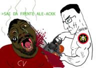 bloodshot_eyes bope brazil buff chainsaw chud crying cv death decapitation holding_chainsaw holding_object meta:missing_variant nazism portuguese_text rio_de_janerio schutzstaffel subvariant:chainsaw_bernd variant:bernd variant:chudjak // 1238x872 // 485.4KB