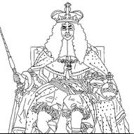 amphibian clothes crown france frog full_body glasses holding_object king long_hair looking_at_you louis_vii nas:pepe pepe_the_frog royalty variant:chudjak // 1188x1194 // 179.9KB