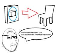 chair cube glasses portal smile smug soyjak stubble variant:smugjak // 656x597 // 31.5KB