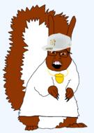 acorn animal_ears baseball_cap brown_eyes brown_skin cap chain clothes ear full_body glasses hat necklace nut nutnificent open_mouth rap rapper series:Nutnificent squirrel squirreljak subvariant:feralsquirrel sweater transparent_background tshirt variant:feraljak yankee // 2776x3938 // 584.3KB