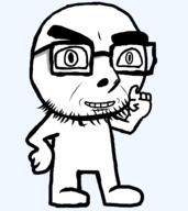 art drawfag full_body glasses redraw series:Toonz smile stylized subvariant:toon_cobson variant:cobson // 1280x1434 // 139.9KB