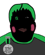 0chan 0cuck award badge blush closed_mouth fat green green_hair green_shirt grey_shirt lips obese ochkopizduk subvariant:hunky_twink_sex_machine text vantablack vantablack_skin variant:alicia vatnigger vatnik // 592x720 // 65.0KB