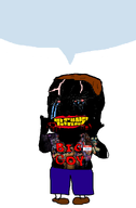 alternate blood bloodshot_eyes brown_hair crying five_nights_at_freddy's full_body meta:made_this_shit_in_5_seconds meta:namefags name_tag speech_bubble subvariant:big-boy vantablack_skin variant:chudjak vein yellow_teeth zen_(user) // 923x1410 // 231.8KB