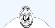 angry beard big_lips glasses hippopotamus soyjak template transparent_background variant:hippojak // 2326x1211 // 39.4KB