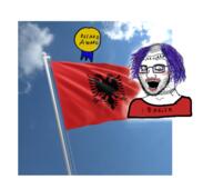 Geolarper albania award balding flag:albania ogism open_mouth subvariant:crazed_troonjak subvariant:soyak_(crazed) tranny variant:soyak // 522x463 // 195.9KB