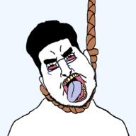 ack angry death drew_pavlou fat glasses hanging obese rope serious stare suicide variant:pavloujak // 1164x1164 // 222.5KB