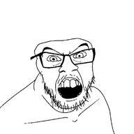 angry beard deformed glasses looking_at_you open_mouth stubble template variant:feraljak // 800x800 // 48.8KB