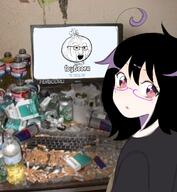 anime art computer computer_monitor drawfag fembooru fembooru_(user) messy_hair messy_room meta:OP_here_I_forgot_to_mention_that_I'm_trans soybooru tranny_artstyle variant:soyak // 1290x1400 // 1.6MB