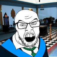 angry clothes freemason glasses irl_background necktie open_mouth soyjak stubble variant:feraljak // 1500x1500 // 1.9MB