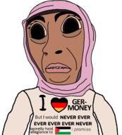 arab brown_eyes brown_skin dark_skin female germany heart hijab i_would_never muslims palestine subvariant:hydrocephason variant:cobson // 1080x1200 // 112.5KB