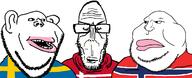 denmark mutt_trio norway subvariant:euromutt subvariant:impish_amerimutt sweden variant:impish_soyak_ears variant:markiplier_soyjak variant:meximutt // 1719x695 // 50.7KB