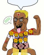 award blond coomer crazy dyed_hair flag:india flag:mexico glasses hindu india judaism kekino_(namefag) kike maori mexico nigger ny pajeet speech_bubble tongue tongue_out toonsoy_(namefag) variant:chudjak // 783x961 // 400.2KB