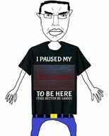 angry closed_mouth clothes ear glasses hair i_paused_my jeans mad_at_the_internet soyjak subvariant:chudjak_front variant:chudjak // 1386x1726 // 1.3MB