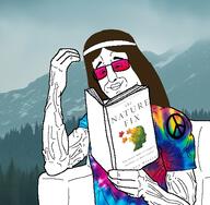 book buff hippie holding_book holding_object nature reading sofa subvariant:chud_reading variant:chudjak // 528x516 // 196.2KB