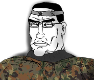 camouflage chudslop_(user) evil headband insignia larp larper meta:namefags meta:self_insert namefags oc shading subvariant:perceptive_chud subvariant:pol_face variant:chudjak