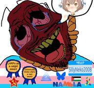 ack ack! antlers autism autism_speaks award bald black black_skin bloodshot_eyes bluesky boylover_symbol catgirl communism crying deformed faggot flag:palestine flag:transgender_pride_flag hammer_and_sickle hanging hello_my_name_is_(sticker) meta:leaky meta:namefags meta:op_took_a_selfie_of_xerself nambla nazism noose palestine red_eyes ribbon rope rotten_teeth sillyneko2008_(namefag) speech_bubble stubble subvariant:chudfaggot template text_bubble tongue tongue_out tranny trend:slopjak troon variant:bernd white_background yellow_teeth // 768x719 // 259.0KB