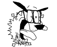 arm cartoon courage_the_cowardly_dog glasses leg open_mouth scared stubble variant:couragejak // 1112x926 // 11.5KB