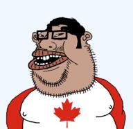 beard black_sclera buck_teeth ear fat fixed flag:canada glasses hair leaf leafmutt lips nipple subvariant:canuckmutt subvariant:impish_amerimutt transparent_background trend:aryan variant:impish_soyak_ears variant:meximutt variant:pajeetjak // 1654x1604 // 57.3KB