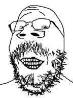 baby babyjak caca glasses happy small_eyes soyjak stubble teeth template variant:gapejak // 600x800 // 41.9KB