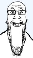 glasses grin happy series:fusionjaks smile soyjak stretched_chin stubble subvariant:grinplier subvariant:longplier subvariant:longrinner teeth template variant:markiplier_soyjak white_skin // 993x1745 // 45.5KB