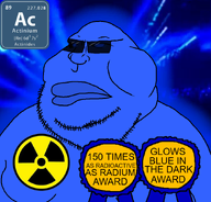 actinium award awards big_lips blue blue_skin element glasses glowing meximutt nas:award radiation radioactive series:elemental_mutts trend:glowie variant:meximutt // 888x849 // 464.9KB