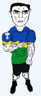 arm buff closed_mouth clothes ear flag flag:flevoland fleur-de-lys flevoland full_body glasses hair hand netherlands shoe soyjak subvariant:chudjak_front subvariant:unbotheredchud variant:chudjak vein // 549x1268 // 37.2KB