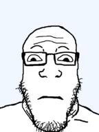 closed_mouth cross_eyed glasses merge neutral soyjak stubble subvariant:neutralplier transparent_background variant:bernd variant:markiplier_soyjak // 600x800 // 30.5KB