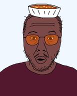 beefsoup_(user) bowl clothes meta:namefags orange_glasses red_skin soup variant:beefsoupjak // 725x902 // 16.6KB